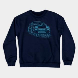 Mazda RX7 FC3S Lineart Blueprint Crewneck Sweatshirt